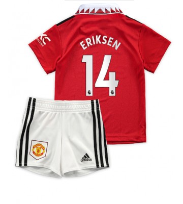 Manchester United Christian Eriksen #14 babykläder Hemmatröja barn 2022-23 Korta ärmar (+ Korta byxor)